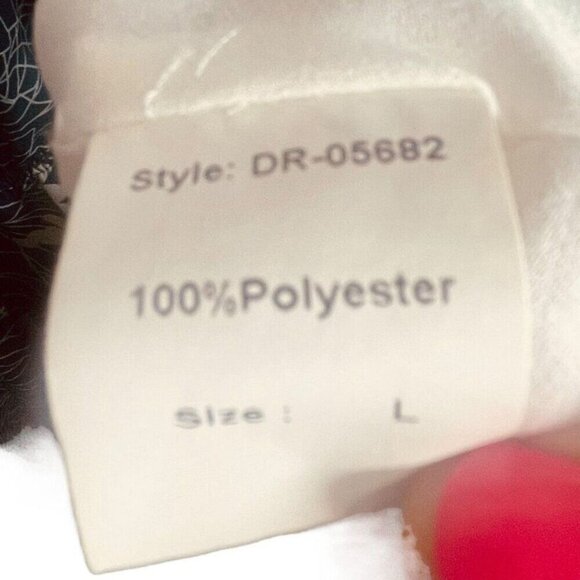 Pink Martini | Floral Sleeveless Midi Dress Navy Multi Boho Resort Size L | EUC - Picture 12 of 12